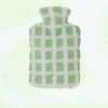 Bouillotte Fourrure à Carreaux Vert