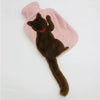Bouillotte en Fourrure Chat Rose