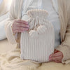 Bouillotte en Fourrure à Pompons Beige